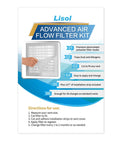 Complete Air Vent Filter Kit For Your HVAC And Home Ducts, DIY Friendly with installation instructions shown on packaging.