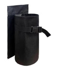 Heavy Duty Fire Extinguisher Storage Bag For Tesla Cybertruck Trunk Organizer with Quick Release Buckle in black fabric.