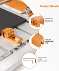 Beefy Low Profile T Track Clamping System For 3018 Router Engravers 2 Pack Adjustable T Slot Clamp, gold metal, with wrench