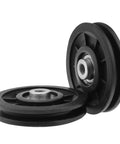 2 Pack 90mm Nylon Pulley Track Wheel With Metal Bearings For Weights And Fitness Equipment Replacement Durable Heavy Duty 3.5 Inch Pulley System For Garage Doors And Gym Gear