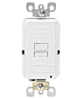 Blank Face GFCI 20 Amp Self Test With LED Indicator Light Provides GFCI Protection Where An Outlet Is Not Needed Behind Hot Tubs Or Spas White GFRBF-W