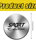 Premium 4 Piece 56Mm Wheel Hub Center Cap Stickers For Rims Featuring Bombproof Bolt Protectors And Vibration Control To Keep Your Rig Slick And Hella Secure, silver center cap showing dimensions.