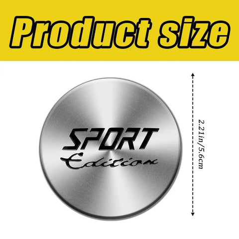 Premium 4 Piece 56Mm Wheel Hub Center Cap Stickers For Rims Featuring Bombproof Bolt Protectors And Vibration Control To Keep Your Rig Slick And Hella Secure, silver center cap showing dimensions.