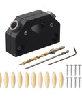 Top Tier 45 Degree Dowel Jig Wood Joinery Tool Aluminum Drill Guide For Furniture Crafts and Cabinet Assembly with parts included