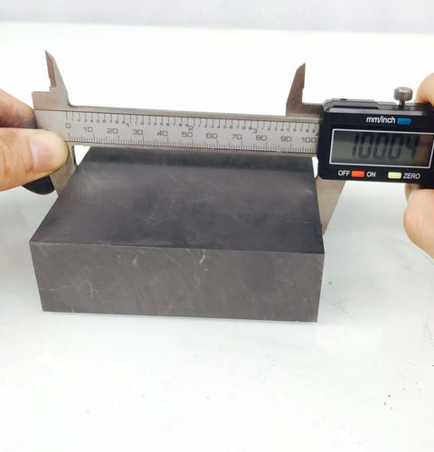High Purity 99.9 Percent Graphite Ingot Block for EDM Milling surface 100 mm x 100 mm x 30 mm with tolerance 0.05 mm measured