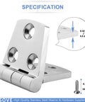 Marine Grade Stainless Steel Hinges Built Tough Heavy Duty Boat Strap Hinge 316 Saltwater Resistant Butt Hardware detailed view.