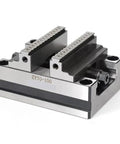 Pro Grade Self Centering Cnc Vise Featuring Four Turn Table Fixture And Concentric Flat Nose Jaws Killing It With Dead Tight Precision For Your Daily Machine Shop Grind, showing precision jaws and durable construction.
