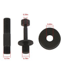 Parts of 15 Ton Hydraulic Knockout Punch Kit With Half Inch To Four Inch Conduit Cutter, includes dies and bolts for metal panels