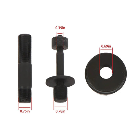 Parts of 15 Ton Hydraulic Knockout Punch Kit With Half Inch To Four Inch Conduit Cutter, includes dies and bolts for metal panels