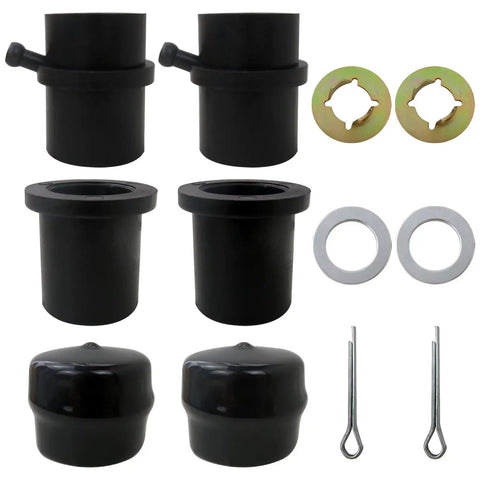 Front Wheel Bearing Rebuild Kit For Cub Cadet Craftsman MTD Ryobi Troy Bilt LTX 1045 1046 And EZ Stow Mini Rider Series Wear Resistant New Replacement, with bushings, washers and cotter pins