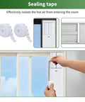 Sealing tape for Portable AC Sliding Door Vent Kit With 4 In 1 Coupler And Filter, fits 5.1 to 5.9 inch exhaust hose, easy setup
