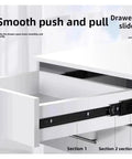 Heavy Duty Two Section Drawer Slides With Silent Damping System For 10 To 20 Inch Cabinets Cold Rolled Steel Cabinet Hardware For Effortless Quiet Operation, black side-mount drawer slide in cabinet