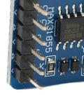 Close-up of Type K Thermocouple Module With MAX31855 Chip, Direct Digital Temperature Output Over SPI, Crazy Wide Range From -200 C To 1350 C, High Accuracy Sensor Board For Industrial And DIY Temperature Monitoring showing circuitry and chip.