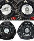 Heavy Duty Pull Start Assembly For Champion Generators 389cc 420cc 440cc 460cc 5000W 5500W 6500W 7500W 9000W Recoil Starter With Metal Shell Fits Most Models Easy Install Built Tough, front and bottom view showing on and off positions.