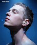 Person wearing Pro Sleep Ear Plugs With Nano Silicone Noise Filtering, 46dB ASTM certified noise blocking for side sleepers