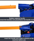 Low Profile 2 Ton Floor Jack Built Tough With Heavy Duty Steel Hydraulic System, Quick Lift Single Piston Pump, Blue handle assembly