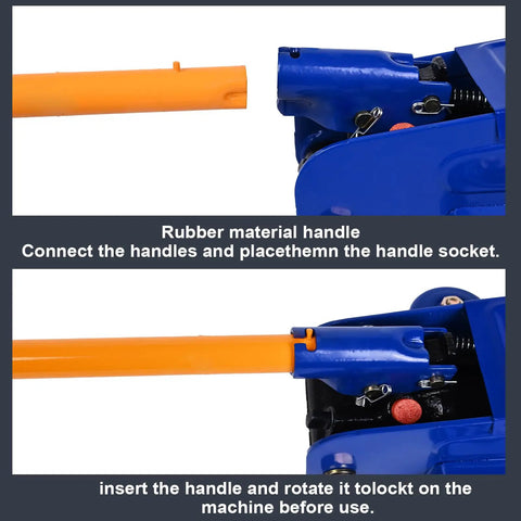 Low Profile 2 Ton Floor Jack Built Tough With Heavy Duty Steel Hydraulic System, Quick Lift Single Piston Pump, Blue handle assembly