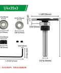 Premium 1/4 Inch T-Slot Router Bit With Precision Bearing Guide Dual Edge Grooving Cutter For Woodworking Workshop Jigs And Sliding Components with measurements and details.