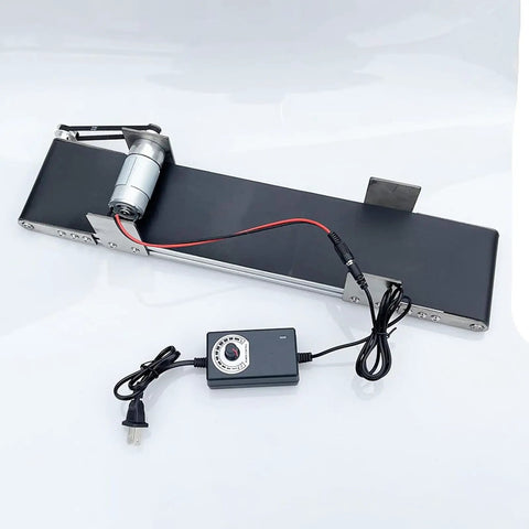 Desktop Belt Conveyor System 10 By 100 Cm With Adjustable Speed And Forward And Reverse Control Mini Lab Conveyor