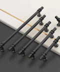 10 Pack Matte Black Cabinet Knobs For Kitchen Cabinets, Dresser, And Cupboard Hardware, arranged on white surface.