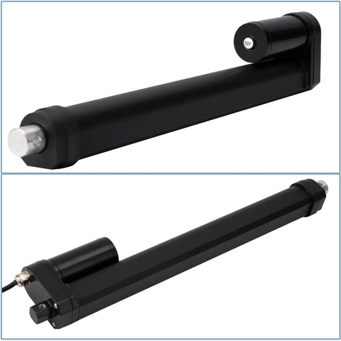 Straight Shooting 12v Dc Electric Linear Actuator Boasting A Smooth As Silk Two Inch Stroke And Eight Hundred Newtons Of Knuckle Busting Push Power crafted in black metal with compact design.