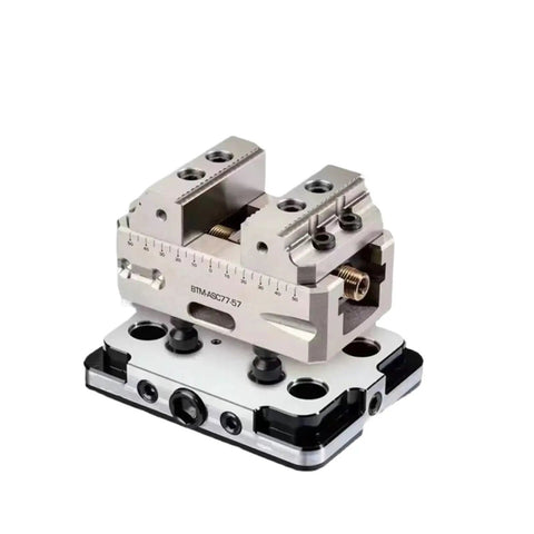 Boss Level Heavy Duty Five Axis Self Centering Vise With Knockout Clamping Grip Pro Shop Machining Fixture For Workbench and Precision DIY Builder Projects