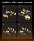 Installation steps for height riser on 3W Laser Engraver Portable Cutter Machine With App Control Height Riser And Protective Case.