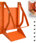 Solid Gear Sliding Grain Gate With Heavy Duty Discharge Chute For IBC Tote 9x9 manual flow control gravity feed bulk hopper adapter mounted on wall.