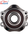 Front view of Front Wheel Hub And Bearing Assembly For Nissan Altima 2019 2020 2021 2022 2023 Ready To Roll 5 Lug 4 Hole Flange ABS Compatible