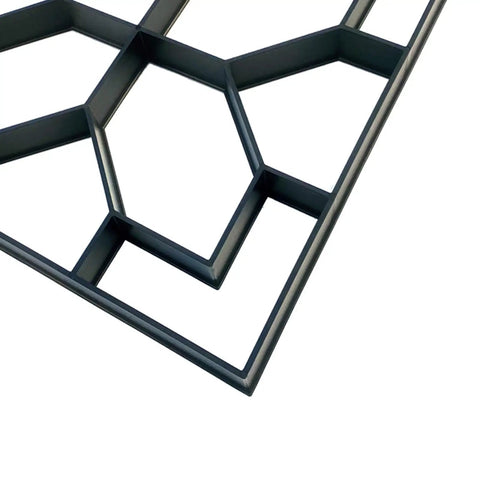 Close-up of Easy To Use Walk Path Maker Stone Paver Mold For Patio And Garden Pathways Durable PP Concrete Molding for DIY.