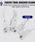 ISO30 Tool Holder Clamp For CNC Machines ATC Fork Claw With Flame Proof Rubber 5 Pack Pro Grade Tool Clamp in white material