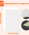 All In One 200 Sheet White Carbon Transfer Paper Pack With Graphite Tracing Paper And Embossing Styluses for DIY Wood Paper Canvas