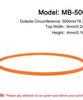 MB Series 4 Pack Standard Sewing Machine Belt MB 500 Motor Drive V Belt 500mm Outside Circumference 6mm Top Width 4mm Height