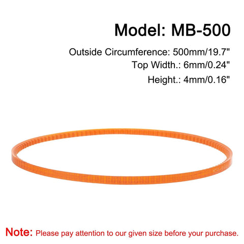 MB Series 4 Pack Standard Sewing Machine Belt MB 500 Motor Drive V Belt 500mm Outside Circumference 6mm Top Width 4mm Height