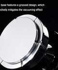 Straight Up Pro Grade 58Mm Espresso Accessories Kit base with grooved design to reduce vacuuming effect.