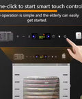 Heavy Duty 40 Tray Food Dehydrator With A Rock Solid 2400W Motor and Pinpoint 30 To 90 Degree Celsius Control touch panel