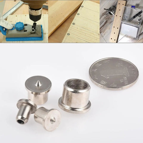 Dowel Center Point Set For Woodworking Hollow Dowel Pin Alignment Tool Marker Drill Guide For Accurate Holes, chrome plated