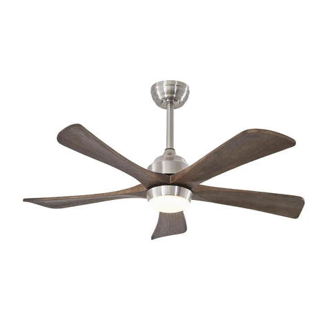 Neojoyoenix 42" 5PCS Solid Wood Blades Ceiling Fan with Lights Remote Control,Quiet DC Motor showcasing sleek design and light.