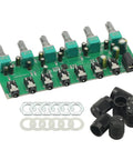 Six Channel Stereo Mixer Audio Distributor With Independent Volume Control For Your Home Studio Setup circuit board and knobs