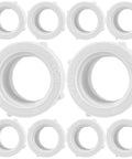 Bulk 10 Pcs PVC Pipe Fittings Set Male To Female Thread Reducer Bushings Three Quarters Inch To One Half Inch White High Density PVC