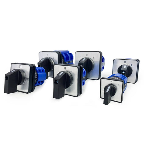 Multiple Changeover Switch Universal Rotary Cam Selector Latching Switch 2 Positions 4 Terminals LW26-20 C02-1 660V 20A visible in image
