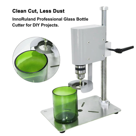 InnoRuland Professional Glass Bottle Cutter with cutting disc for clean cuts, ideal for DIY projects on glass bottles.