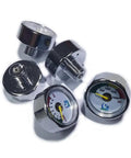 1 Inch Pressure Gauge Mini Micro Manometer 1 By 8NPT For Paintball PCP Airsoft Mountaineering And Diving 1500psi Silver Finish