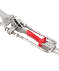 90 Degree Toggle Clamp Fastener With Plastic Cover Handle, red handle, stainless steel, industrial use, durable construction