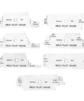 Taper Composition Gauge For Depth And Diameter Measurement In Tight Gaps Stainless Steel Welding Gauge set with imperial scale