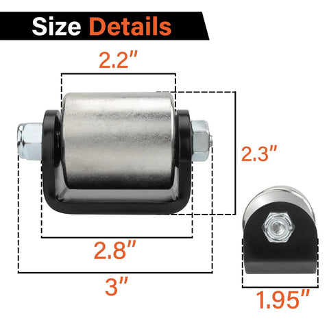 Heavy Duty Weld On Steel Micro Rollers For RV Trailers And Motorhomes 2 Inch Ball Bearing Design Weld On Casters Size Chart