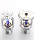 141C Automatic Fire Sprinkler Head Crafted For Straight Up Pendent Or Upright Water Spray Systems Heat Triggered Fo Real Quick Mount and solid home safety shield, silver finish.