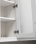 Open white cabinet door with magnetic catch. Heavy Duty RV Cabinet Door Magnetic Catches Set Of 4 Black Weather Resistant.