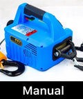 Portable Electric Hoist With Durable Steel Wire Rope Built Like A Tank Handles Heavy Loads Without Breaking A Sweat Smooth Remote Control And Reliable Motor Make Work A Breeze, blue design with hooks and power plug.