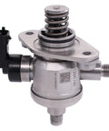 High Pressure Fuel Pump For 3.0L And 3.6L Engines Fit Buick LaCrosse Enclave Chevrolet Equinox Impala GMC Terrain Cadillac CTS SRX XTS 2010 To 2021 Direct Replacement For Reliable Performance And Smooth Startup, shown in silver metal with connectors visible